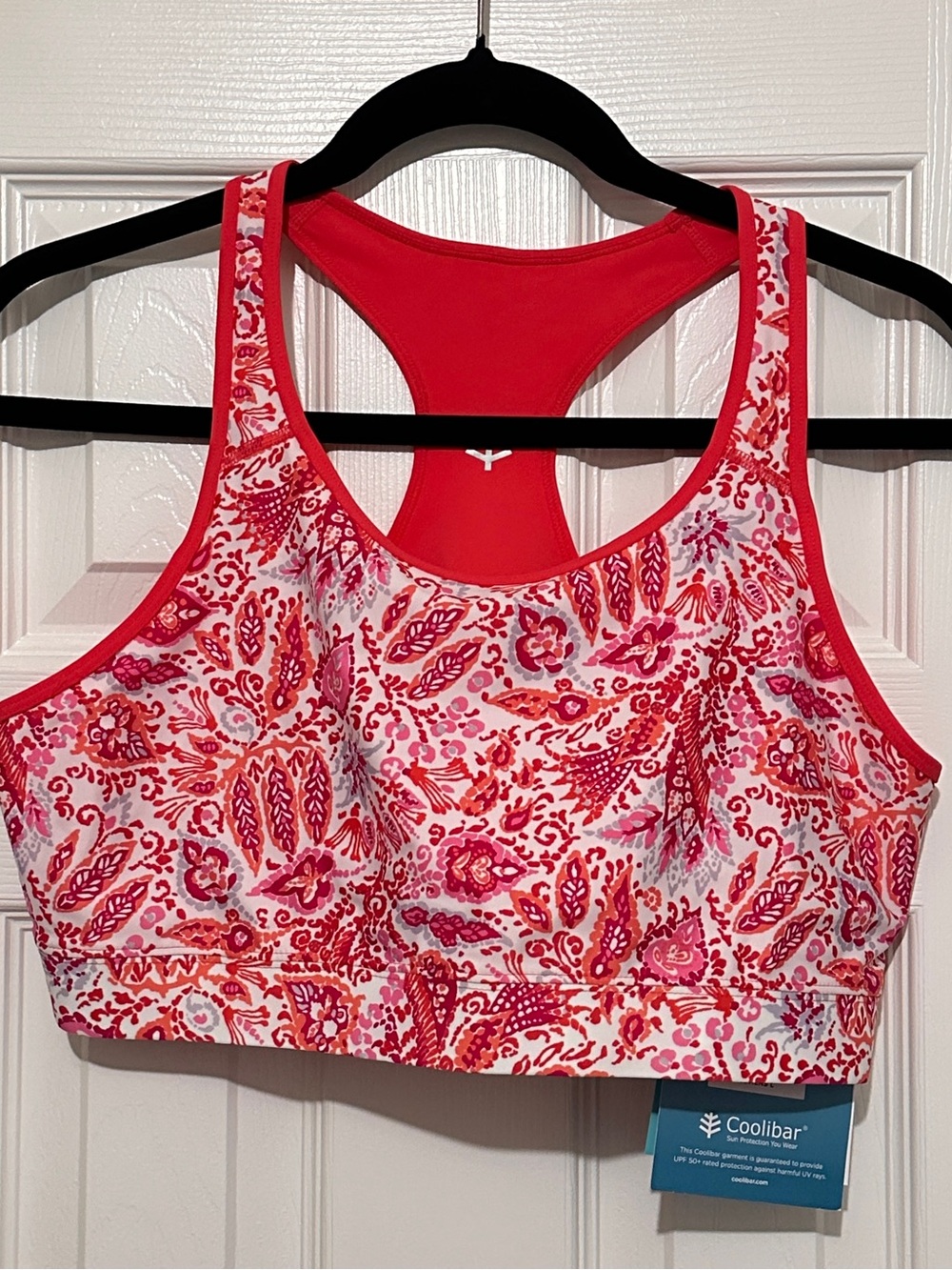 Coolibar Women’s Coral Printed Swim Bra